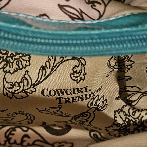 COWGIRL TRENDY Conceal Carry Purse Handbag Turquoise Teal Anchor Ship Wheel *NEW - Picture 6 of 11